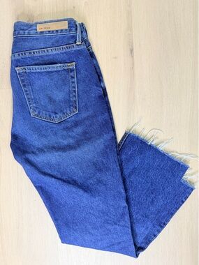GRLFRND Dark Blue Straight Leg Jeans size 27 - Revolve
